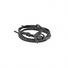 Cordon réglable triple tour cuir de bovin avec fermeture ancre en acier