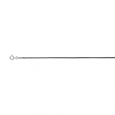 Cordon synthétique avec fermoir ø1.2mm en argent rhodié 925/1000