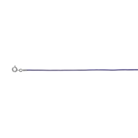 Cordon synthétique avec fermoir ø1.2mm en argent rhodié 925/1000