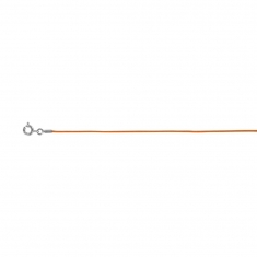 Cordon synthétique avec fermoir ø1.2mm en argent rhodié 925/1000