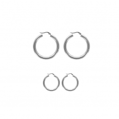 Créoles acier fil épais 30mm