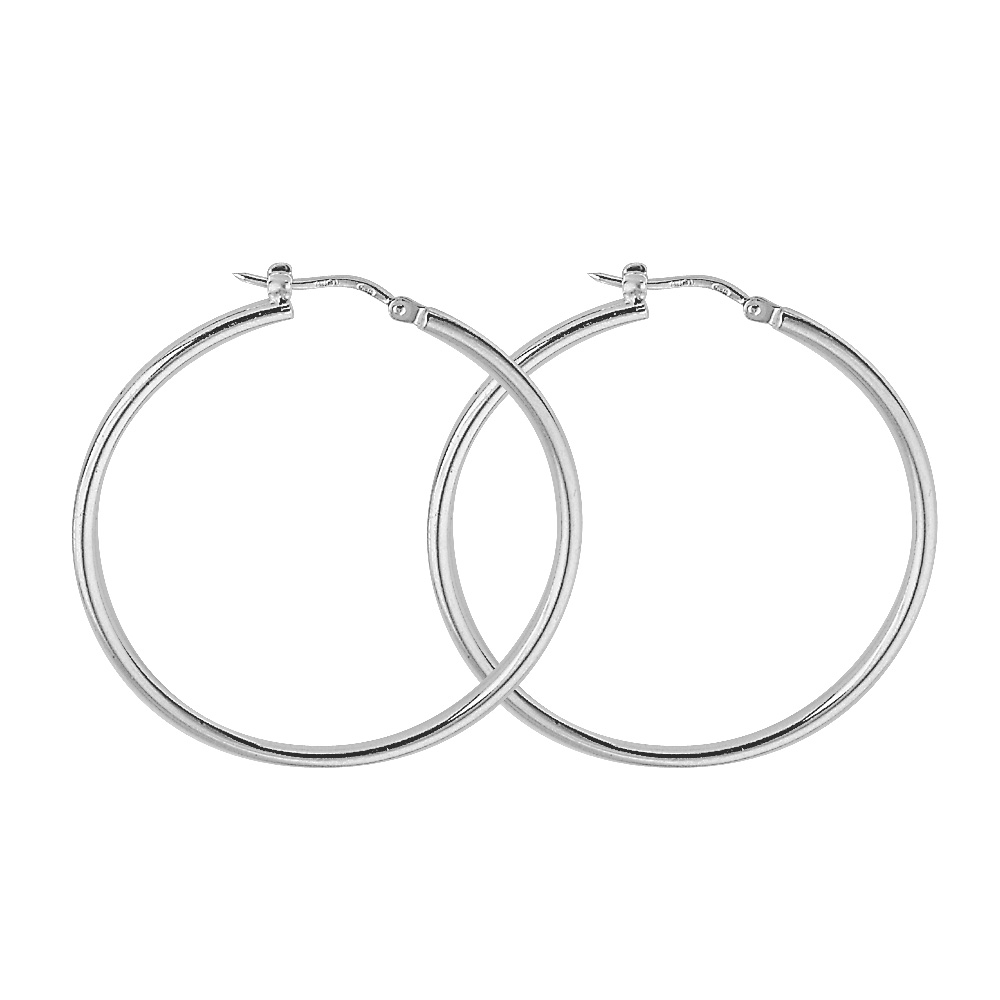 Créoles diam 30mm Argent 925/1000 - diam.fil 2mm