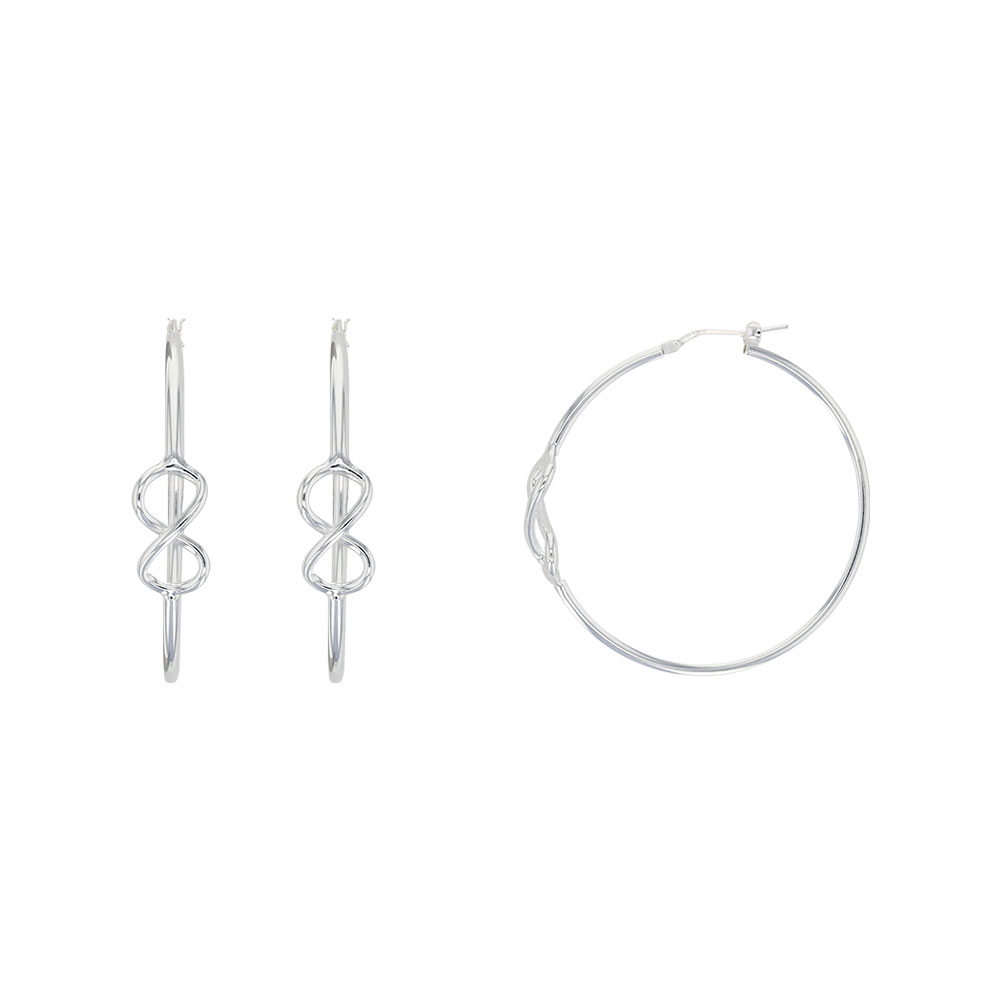 Créoles en argent 925/1000 - infini