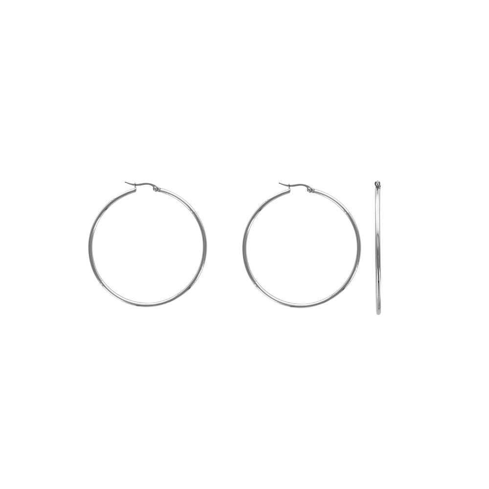 Créoles Cubaines Articulées En Acier 9mm - Boucles D'oreilles Unisexe, Livrées Avec écrin