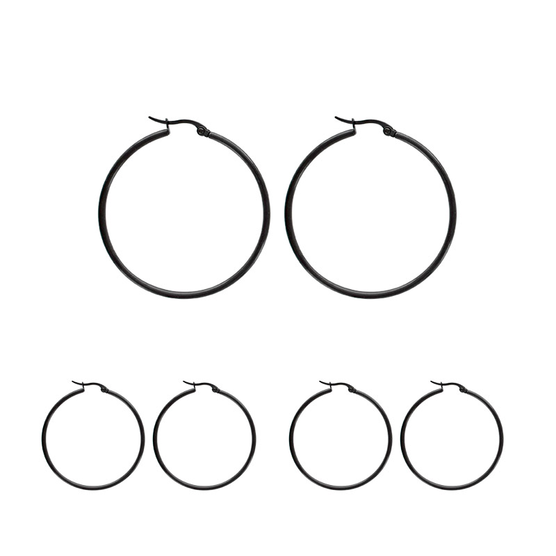 Créoles fines acier 40mm