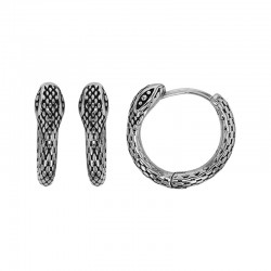 Créoles motif serpent en acier