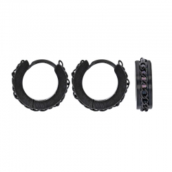 Créoles motifs maille gourmette acier, pour homme