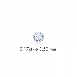 Diamant synthétique taille ronde 0,11ct G+ VS, diam. 3mm
