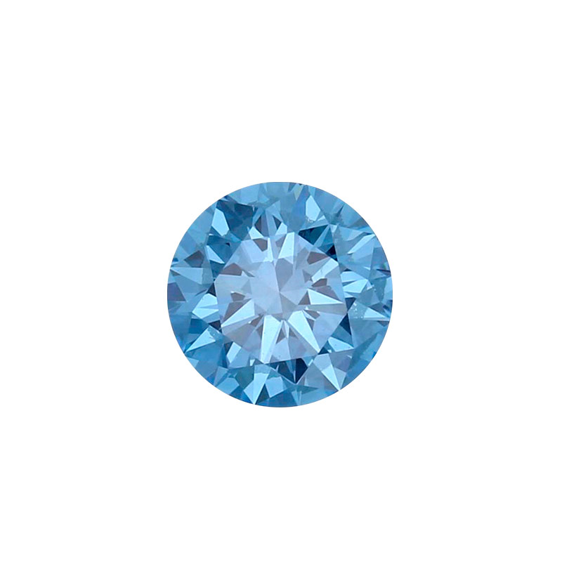 Diamant synthétique taille ronde Fancy Blue 0,30ct VS, diam. 4,25mm