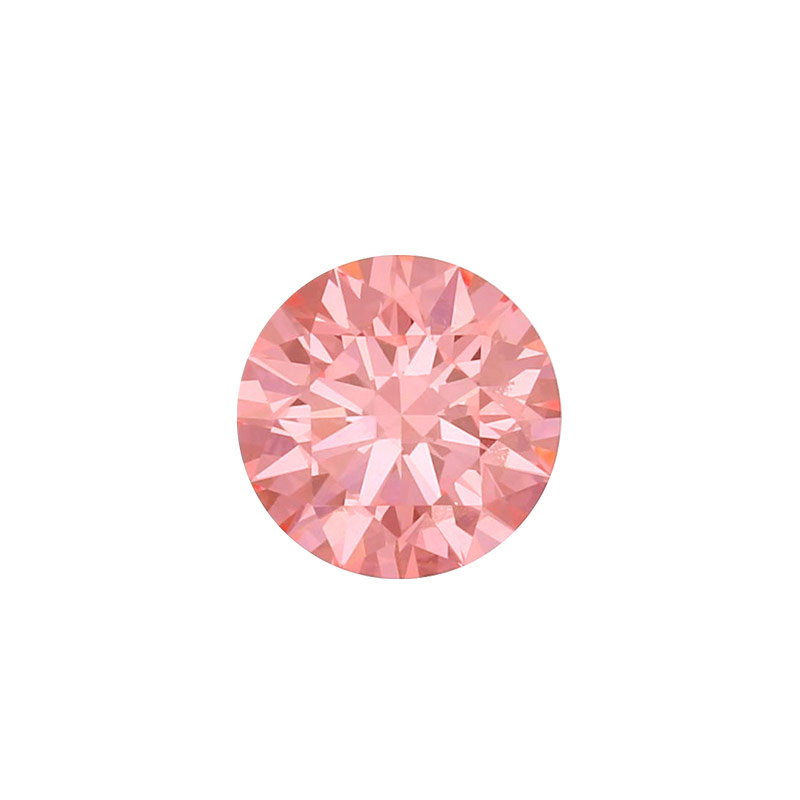 Diamant synthétique taille ronde Fancy Pink 0,30ct VS, diam. 4,25mm