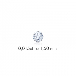 Diamants synthétiques tailles rondes 0,0049ct F+ VS, diam. 1mm (lot de 10)