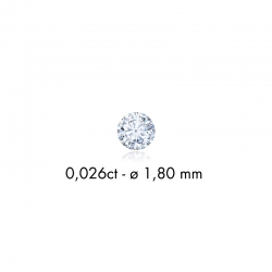 Diamants synthétiques tailles rondes 0,0049ct F+ VS, diam. 1mm (lot de 10)