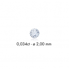 Diamants synthétiques tailles rondes 0,0049ct F+ VS, diam. 1mm (lot de 10)