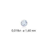 Diamants synthétiques tailles rondes 0,0049ct G+ VS, diam. 1mm (lot de 10)
