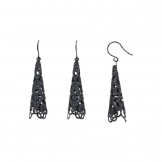 Fils d'oreilles cône ajouré en acier