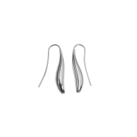Fils d'oreilles en forme de goutte allongée en argent 925/1000