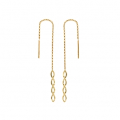 Fils d'oreilles Or 375/1000 torsadés