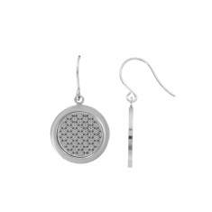 Fils d'oreilles rondes effet couture en acier