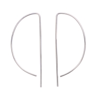 Fils d'oreilles URBAN avec demi-cercle en Argent 925/1000 rhodié