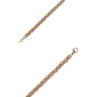 Bracelet en acier doré rose mailles fantaisie 18 + 2 cm
