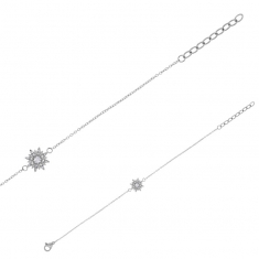 Bracelet étoile acier ornée d'oxydes de zirconium