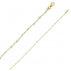 Bracelet argent 925/1000 doré avec perles de culture d'eau douce