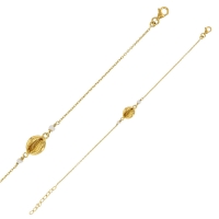 Bracelet coquillage en argent 925/1000 doré avec perles de culture d'eau douce