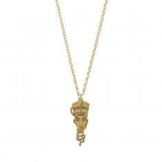 Collier argent 925/1000 doré motif Nefertiti