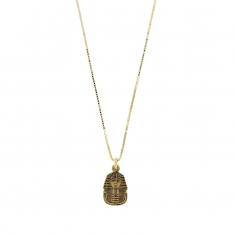 Collier argent 925/1000 doré motif pharaon