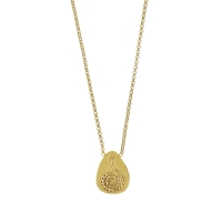 Collier argent 925/1000 doré orné d'un motif serpent rupestre