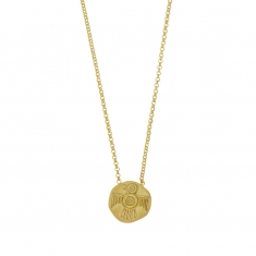 Collier argent 925/1000 doré orné d'un motif aigle 