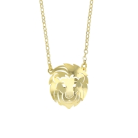 Collier Lion ajouré en argent 925/1000 doré