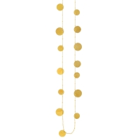 Collier SUR LE FIL en Argent 925/1000 doré avec motifs ronds et plats