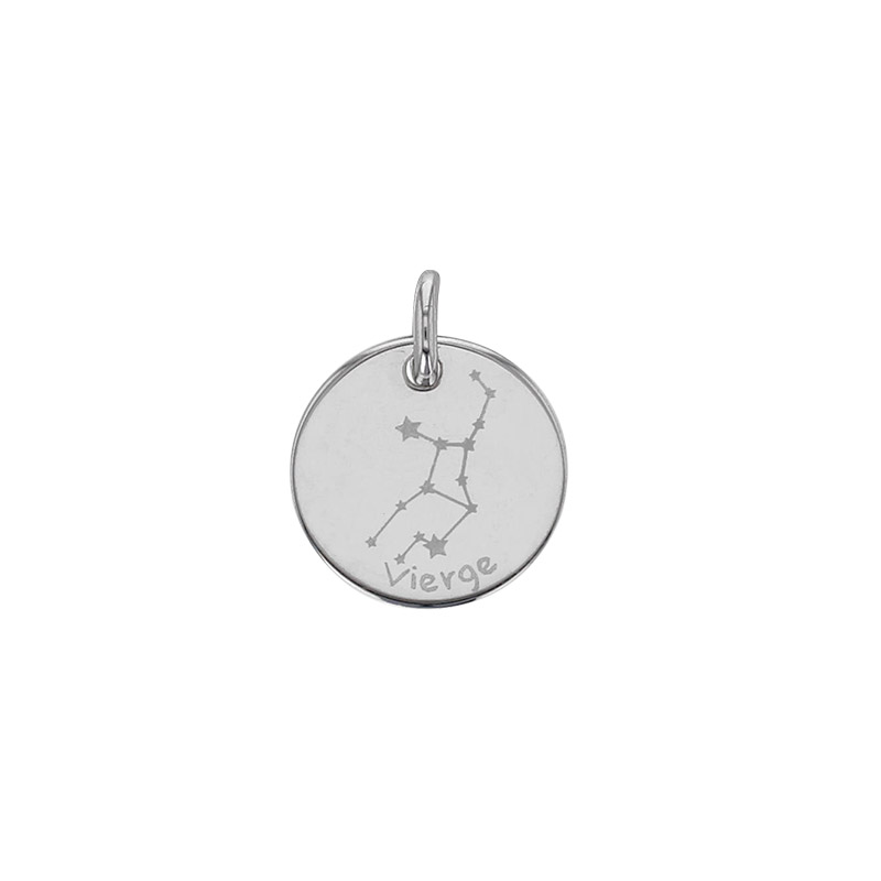 Pendentif zodiaque constellations Bélier, argent 925/1000 platiné