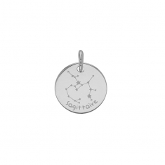 Pendentif zodiaque constellations Bélier, argent 925/1000 platiné