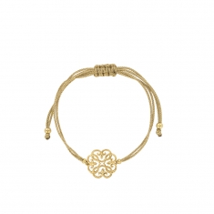 Bracelet réglable avec petite Arabesque en argent doré 925/1000