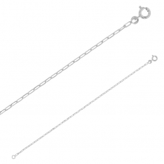 Bracelet maille forçat allongée, largeur 1,85mm, argent 925/1000