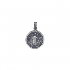Médaille Saint Benoit, argent 925/1000 vieilli