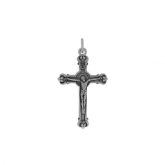Pendentif crucifix, argent vieilli 925/1000