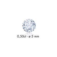 Diamant synthétique taille ronde 0,10ct GVS, diam. 3mm