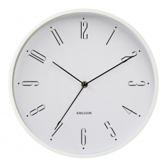 Horloge murale ronde blanche en plastique
