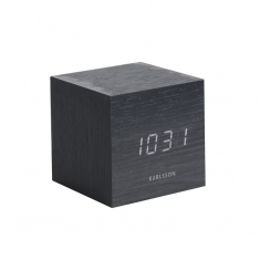 Réveil mini cube en placage bois