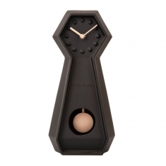 Horloge de table pendule en céramique noire