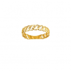 Bague Or 375/1000 style 'mailles'