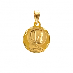 Médaille ronde Or 375/1000 - Vierge