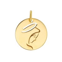 Médaille Or 375/1000 - Vierge avec auréole