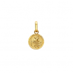 Médaille Saint-Christophe contour ciselé en Or 375/1000
