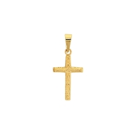 Pendentif croix ciselée, Or 375/1000