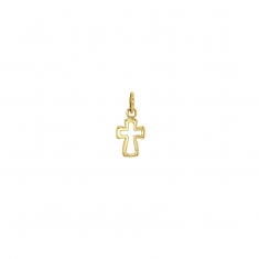 Pendentif Or 375/1000 en forme de petite croix ajourée