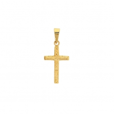 Pendentif croix ciselée, Or 375/1000